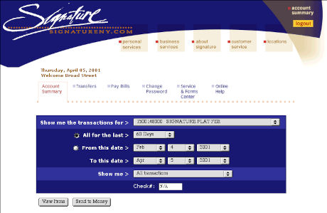 Signature Bank online banking